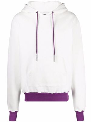 Youths In Balaclava two-tone pullover hoodie - White