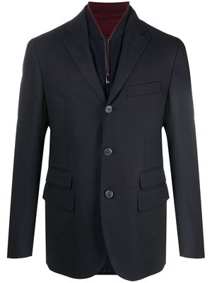 Corneliani layered button-front blazer - Blue