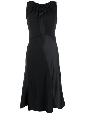 LANVIN dual-material cutout midi-dress - Black