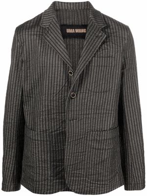Uma Wang pinstripe print blazer - Grey