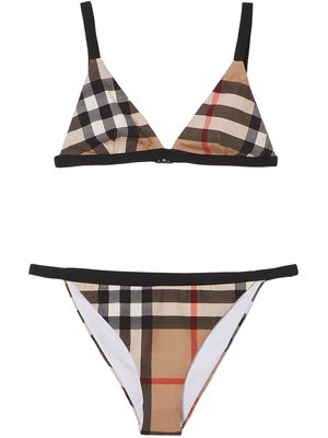 Burberry Vintage Check bikini set - Brown
