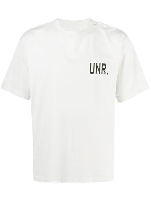 UNRAVEL PROJECT logo print T-shirt - Neutrals