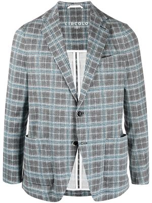 Circolo 1901 check tailored blazer - Blue