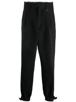 AMBUSH raw-edge high-waisted trousers - Black