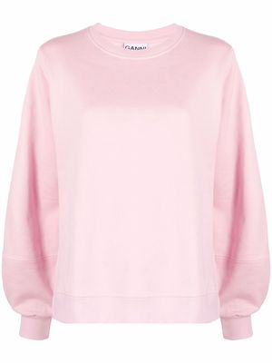 GANNI Isoli crew-neck sweatshirt - Pink