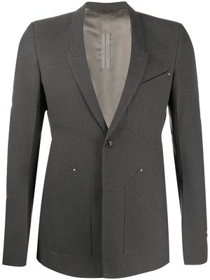 Rick Owens geometric pocket blazer - Grey