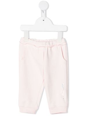 Givenchy Kids holographic logo-print track pants - Pink
