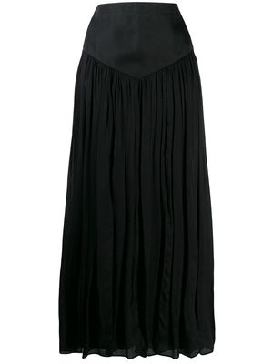 Emanuel Ungaro Pre-Owned '1990s pleated maxi skirt - Black