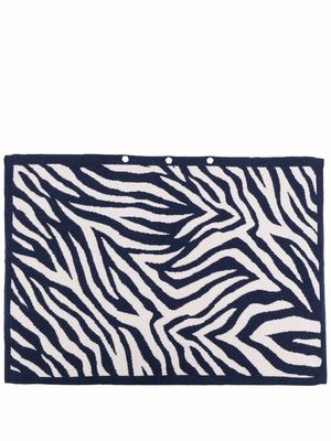 AMI AMALIA zebra-print pillow case - Blue
