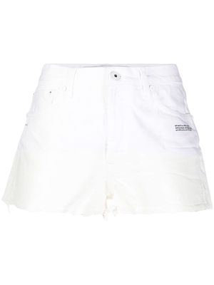Off-White dipped hem denim shorts