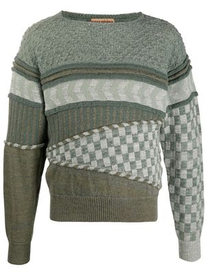Issey Miyake Pre-Owned 1980s multi-textured jumper - Green
