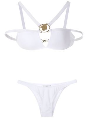 Amir Slama metallic embellishment bikini set - White