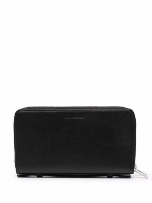Karl Lagerfeld embossed logo zip-around wallet - Black