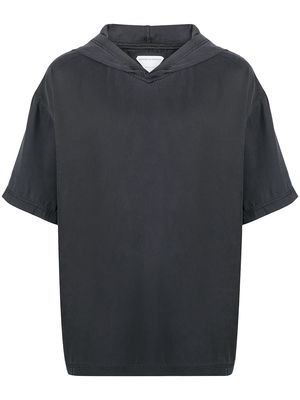Bottega Veneta hooded short-sleeve sweatshirt - Black