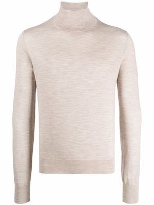 There Was One fine-knit mock neck top - Neutrals