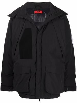 424 padded hooded coat - Black