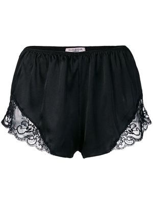 Gilda & Pearl Rita lace-trimmed satin shorts - Black