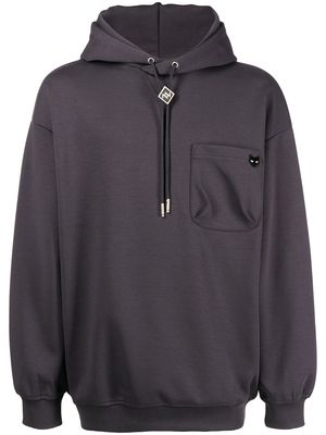 ZZERO BY SONGZIO drawstring pullover hoodie - GY