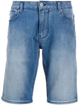 Emporio Armani slim-fit denim shorts - Blue