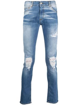 Family First distressed light wash jeans - Blue