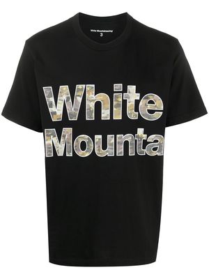 White Mountaineering logo print T-shirt - Black