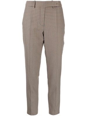 Paule Ka houndstooth-check tailored trousers - Brown