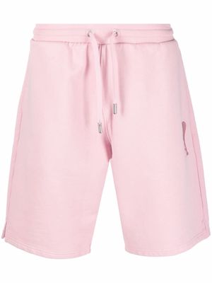 AMI Paris Ami de Coeur track shorts - Pink