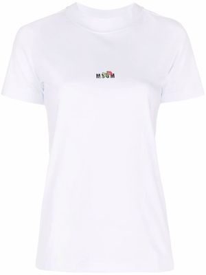MSGM embroidered-logo T-shirt - White