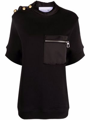 AZ FACTORY zip-chest pocket T-shirt - Black