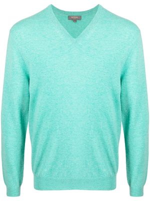 N.Peal V-neck cashmere jumper - Green