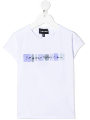 Emporio Armani Kids logo-print T-shirt - White