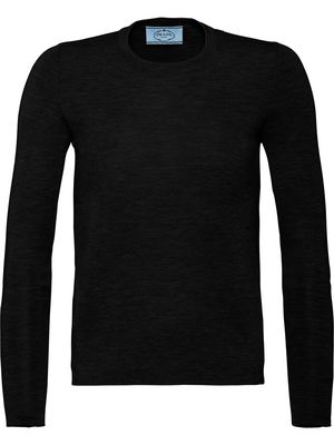 Prada knitted cashmere-silk jumper - Black