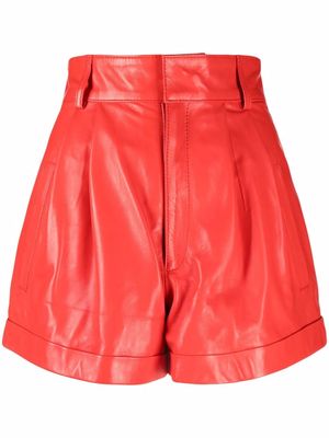 Manokhi flared leather shorts