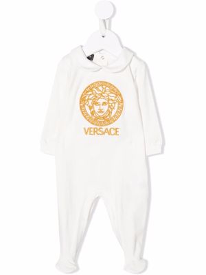 Versace Kids embroidered-Medusa pajama - White