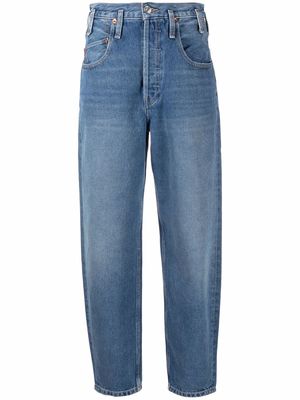 RE/DONE 70s high-waist tapered-leg jeans - Blue