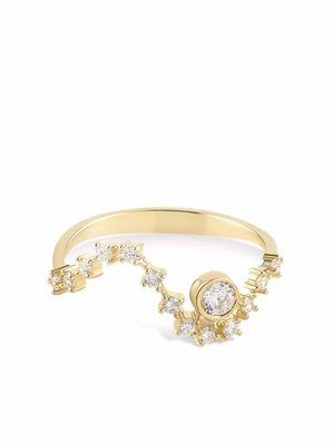 Gfg Jewellery 18kt yellow gold Sonia wave diamond ring