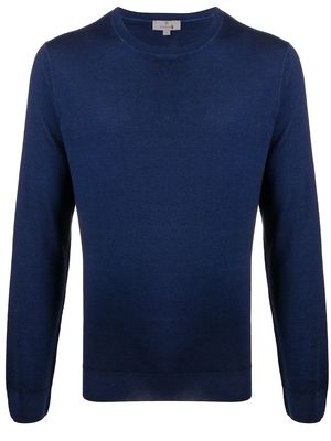 Canali slim-fit crew-neck pullover - Blue