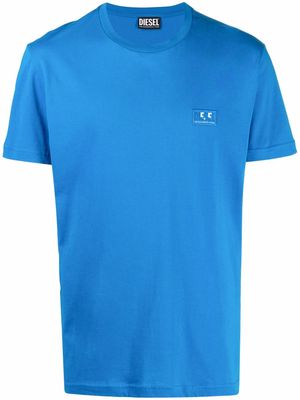 Diesel embroidered-logo cotton T-Shirt - Blue