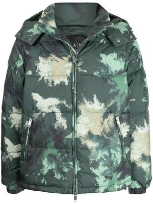 Armani Exchange splatter print jacket - Green