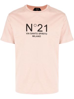 Nº21 logo-print T-shirt - Pink
