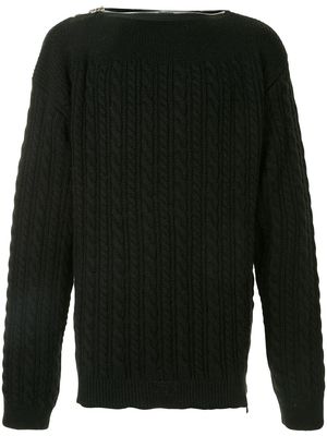 Raf Simons cable-knit wool jumper - Black