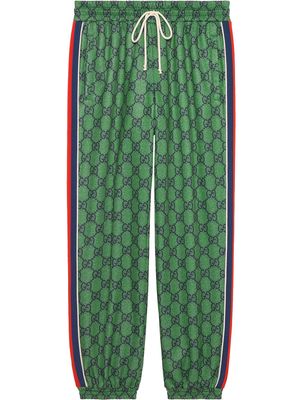 Gucci GG Web-stripe track pants - Green