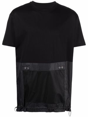 Les Hommes tonal tape cotton T-shirt - Black