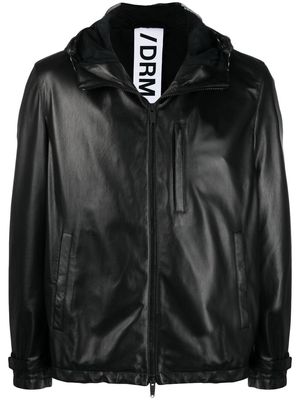 Drome hooded leather jacket - Black