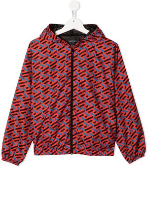 Versace Kids graphic-print bomber jacket - Red