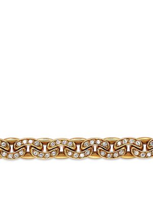 Sterlé 1911-1940 pre-owned 18kt yellow gold Art Deco Sterlé diamond link bracelet