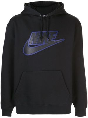 Supreme x Nike leather applique hoodie - Black