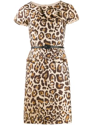 Christian Dior 2000s pre-owned leopard print dress - Brown