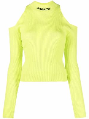 BARROW cold-shoulder high-neck sweater - Yellow