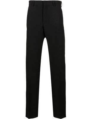Fendi FF jacquard tailored trousers - Black
